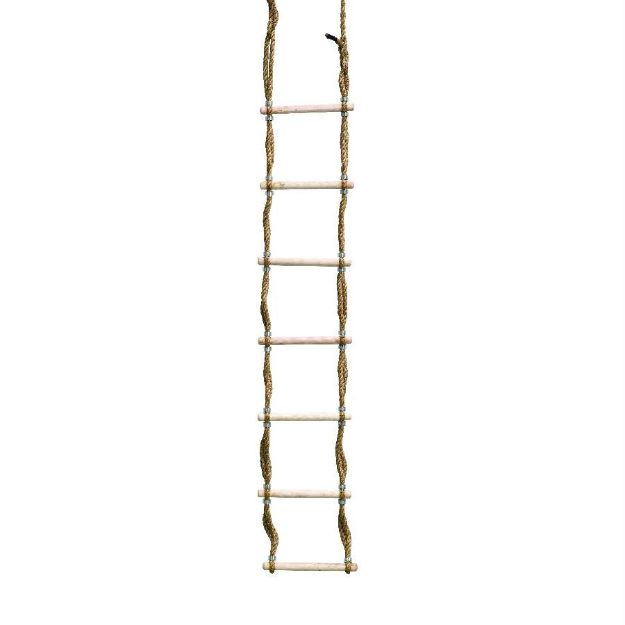 Jacobs / Monkey ladder hout - lengte 6 m - 18 treden